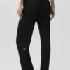 Sweater High-Waist Sunlit Straight Leg Pant - Black
