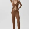 Sweater High-Waist Sunlit Straight Leg Pant - Sun Kissed Brown