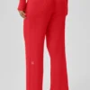 Sweater Knit Mid-Rise Unwind Wide Leg Pant - Bright Red