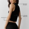 Sweater Knit Unwind Sleeveless Top - Black