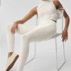 Sweater Knit Unwind Sleeveless Top - Ivory