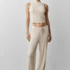 Sweater Knit Unwind Sleeveless Top - Oatmeal Heather