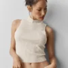 Sweater Knit Unwind Sleeveless Top - Oatmeal Heather