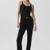 Sweater Sunlit Button Down Tank - Black