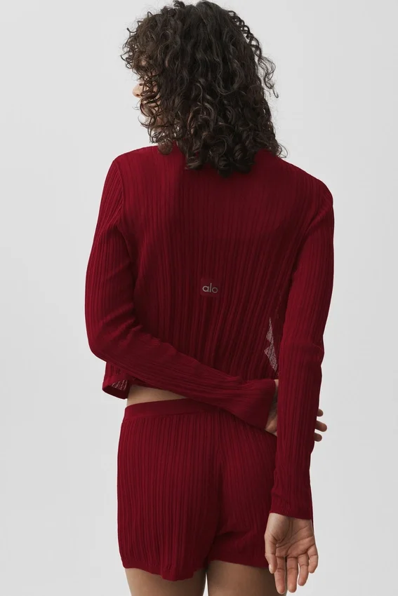 Sweater Sunlit Cardigan - Summer Romance Red