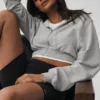 Sweet Escape Zip up Hoodie - Athletic Heather Grey