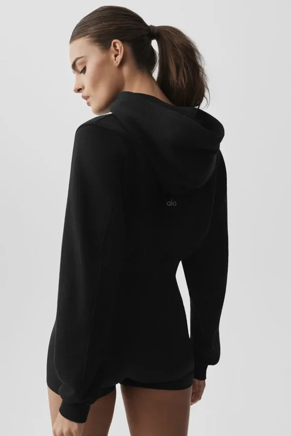 Sweet Escape Zip up Hoodie - Black
