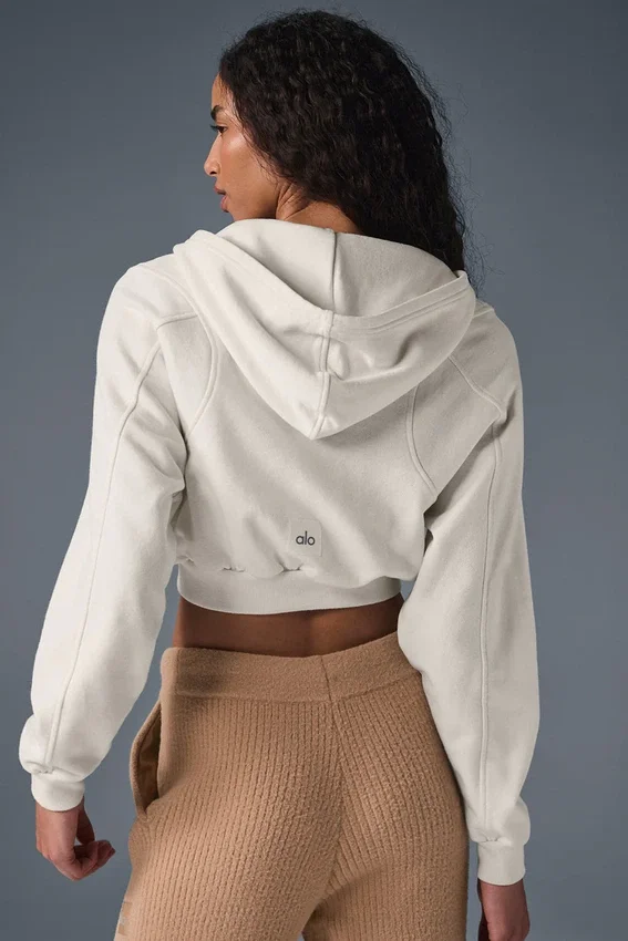 Sweet Escape Zip up Hoodie - Ivory