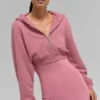 Sweet Escape Zip up Hoodie - Pink Wild Rose