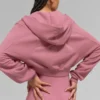 Sweet Escape Zip up Hoodie - Pink Wild Rose