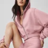 Sweet Escape Zip up Hoodie - Vintage Pink