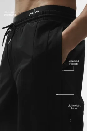 Takeaway Track Straight Leg Pant – Black