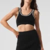 Tennis Club Sweater Knit Bra - Black/Ivory