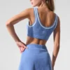 Tennis Club Sweater Knit Bra - Crystal Clear Blue/White