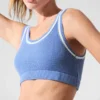 Tennis Club Sweater Knit Bra - Crystal Clear Blue/White