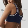 Tennis Club Sweater Knit Bra - Navy/Ivory
