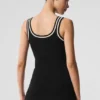 Tennis Club Sweater Knit Dress - Black/Ivory