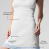 Tennis Club Sweater Knit Dress - White/Seashell Blue