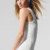 Tennis Club Sweater Knit Dress - White/Seashell Blue