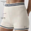 Tennis Club Sweater Knit Hot Short - Ivory/Navy