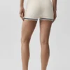 Tennis Club Sweater Knit Hot Short - Ivory/Navy