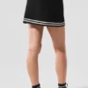 Tennis Club Sweater Knit Skirt - Black/Ivory