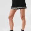 Tennis Club Sweater Knit Skirt - Black/Ivory