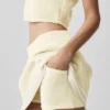 Tennis Club Sweater Knit Skirt - Oatmeal/White