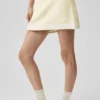 Tennis Club Sweater Knit Skirt - Oatmeal/White