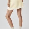 Tennis Club Sweater Knit Skirt - Oatmeal/White