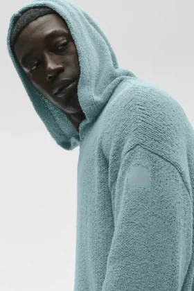 Textured Knit Hoodie – Desert Sage