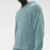 Textured Knit Hoodie - Desert Sage
