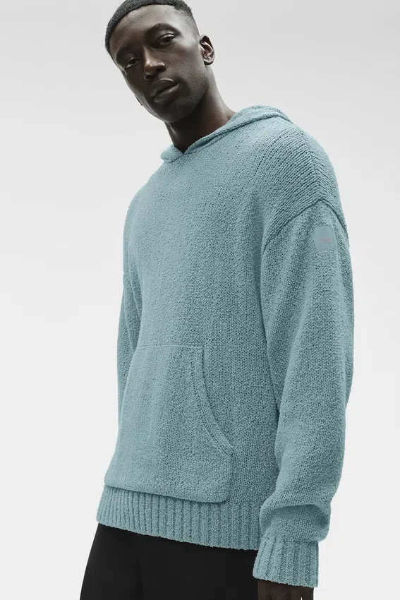Textured Knit Hoodie - Desert Sage