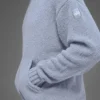 Textured Knit Hoodie - Winter Frost