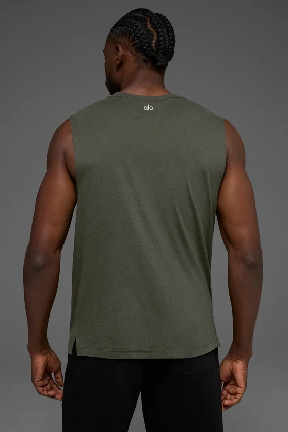 The Triumph Muscle Tank - Stealth Green