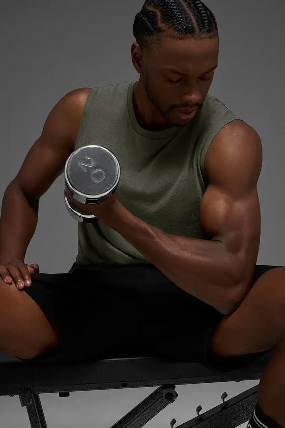 The Triumph Muscle Tank - Stealth Green