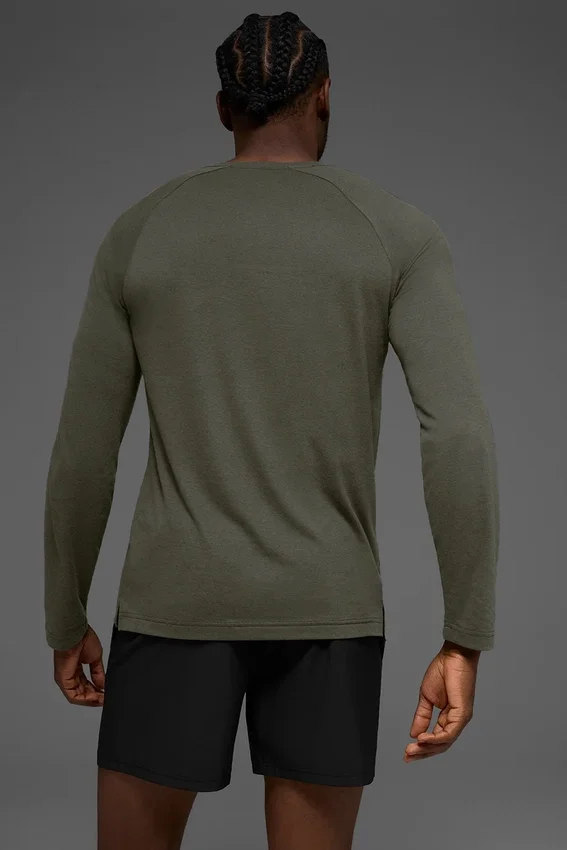 Triumph Long Sleeve Tee - Stealth Green