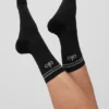 Unisex Half-Crew Performance Sock - Black