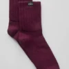 Unisex Half-Crew Scrunch Sock - Burgundy