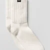 Unisex Half-Crew Scrunch Sock - Ivory