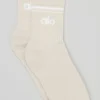 Unisex Half-Crew Throwback Sock - Bone/White