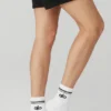 Unisex Half-Crew Throwback Sock - White/Black