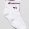 Unisex Half-Crew Throwback Sock - White/Burgundy