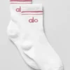 Unisex Half-Crew Throwback Sock - White/Pink Wild Rose