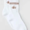 Unisex Half-Crew Throwback Sock - White/Sun Kissed Brown