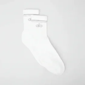 Unisex Half-Crew Throwback Sock - White/Titanium