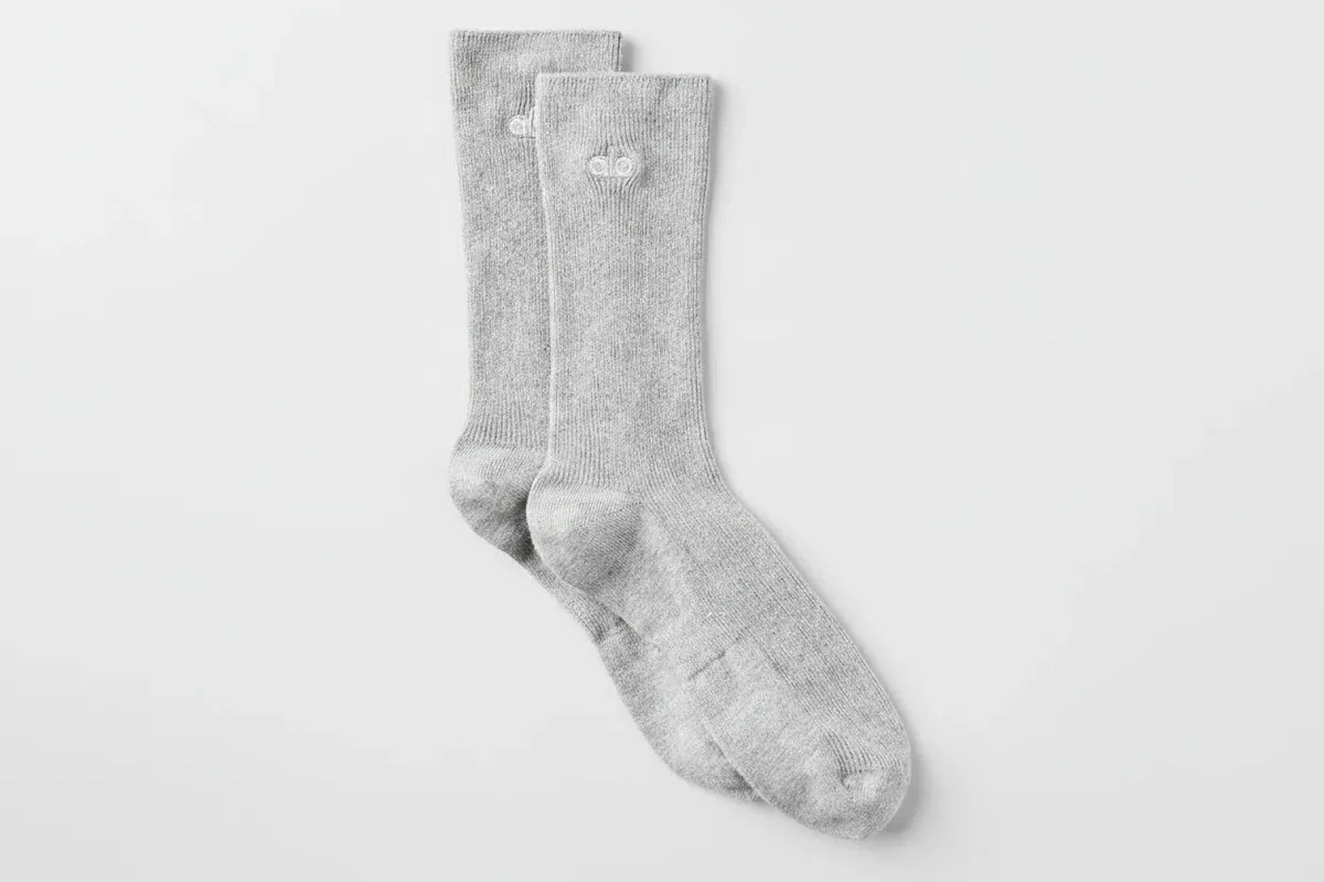Unisex Half-Crew Understated Sock - Athletic Heather Grey