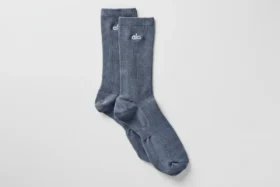 Unisex Half-Crew Understated Sock - Bluestone