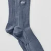 Unisex Half-Crew Understated Sock - Bluestone