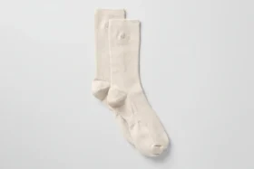 Unisex Half-Crew Understated Sock - Bone